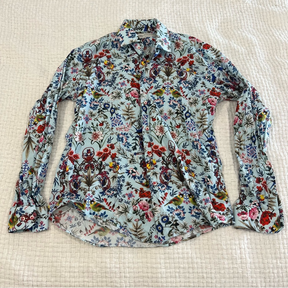 Men's Floral Dress Shirt - Multicolor